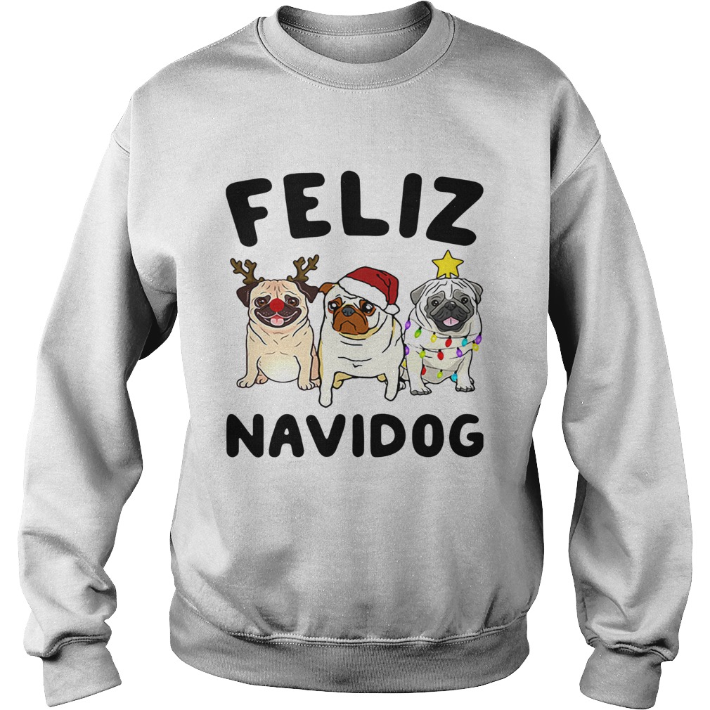 Pugs feliz navidog Christmas Sweatshirt