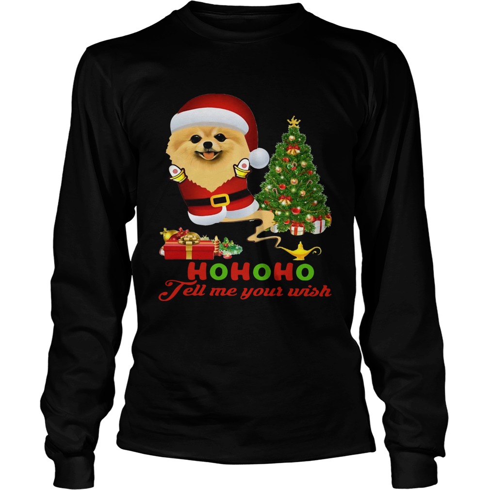 Qhn 8 Tell Me Your Wish Christmas Pomeranian LongSleeve