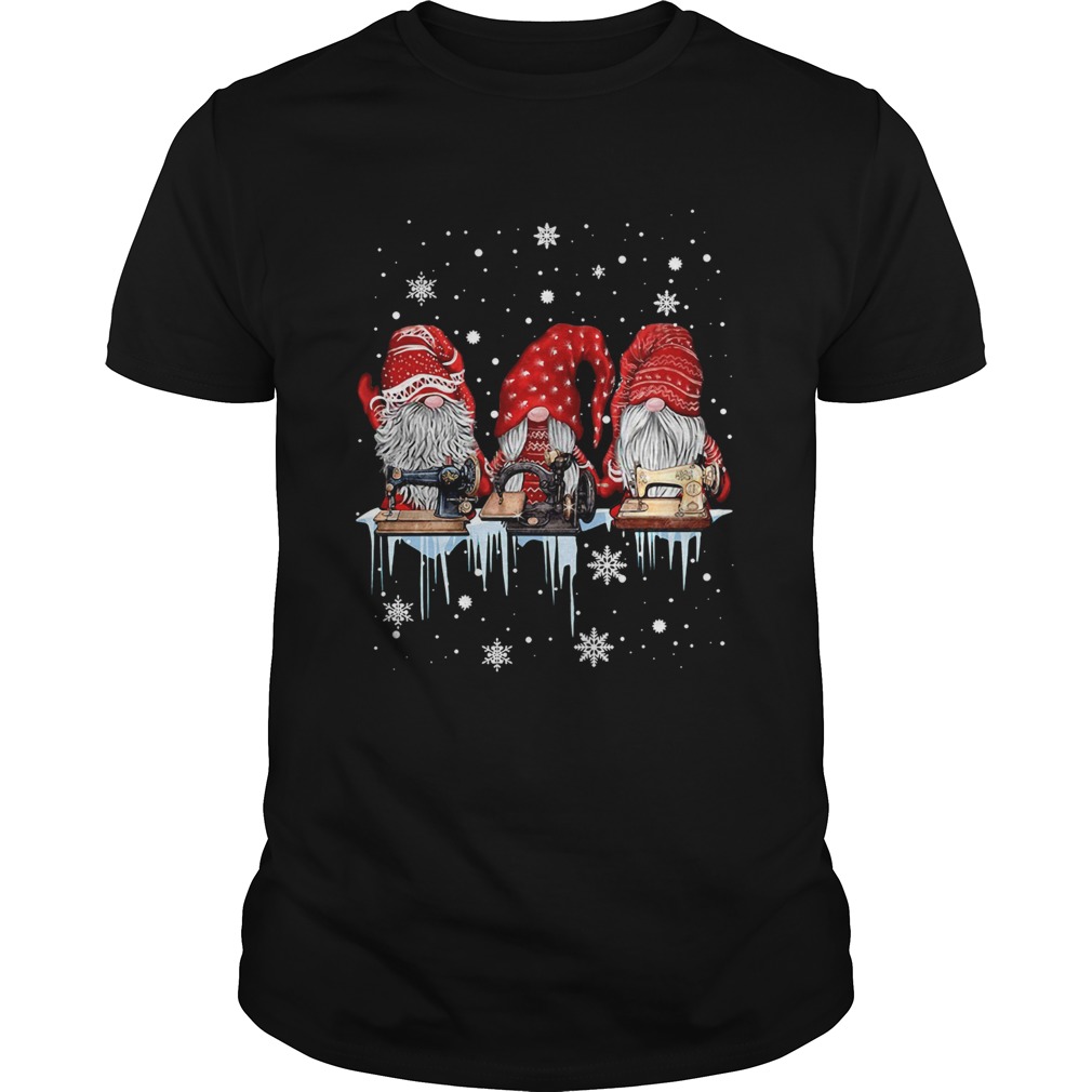 Red Gnome Sewing Christmas shirt