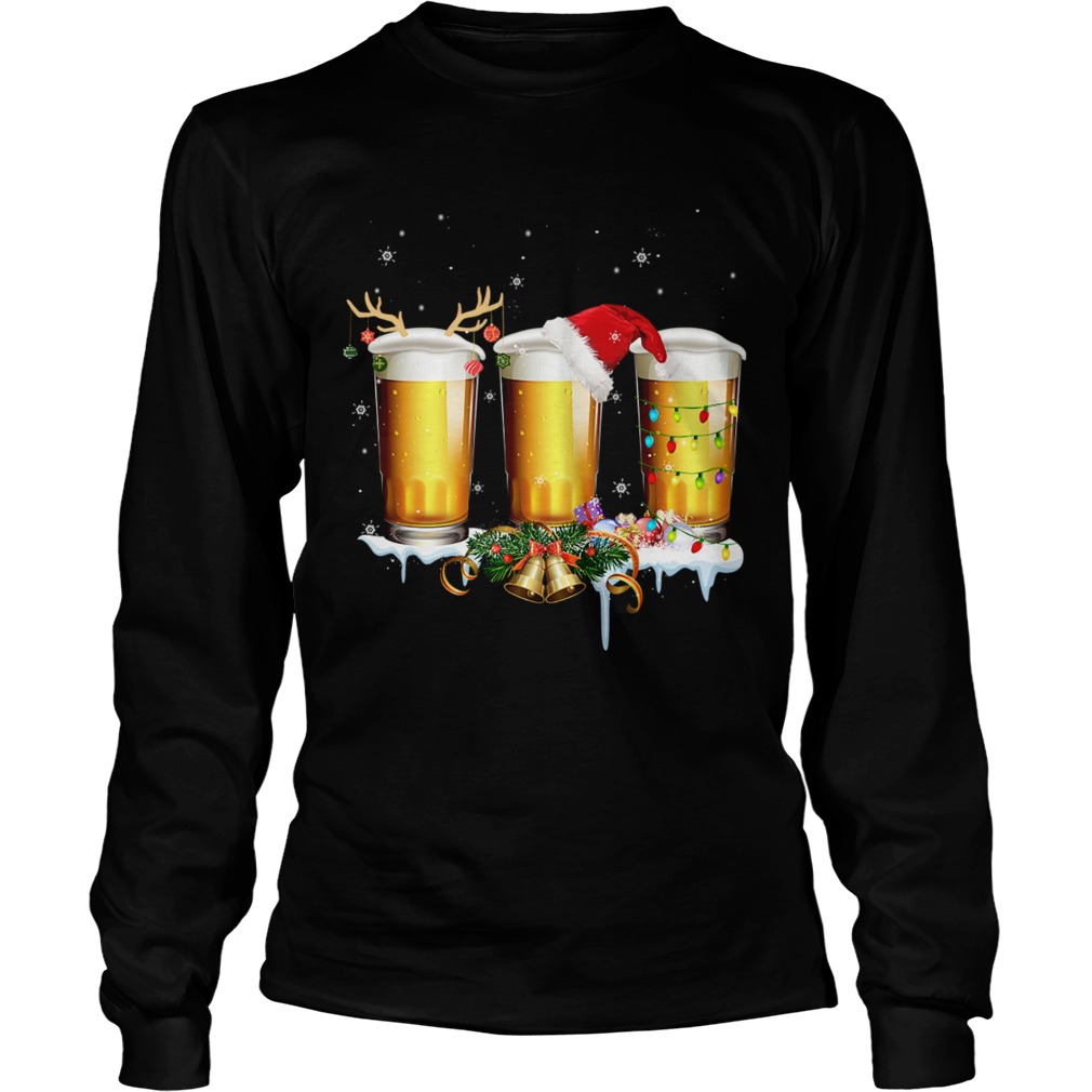 Reindeer Beer Christmas Funny Xmas LongSleeve