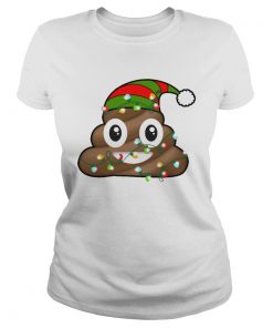 Reindeer Poop Emoji Cute Merry Christmas Red  Classic Ladies