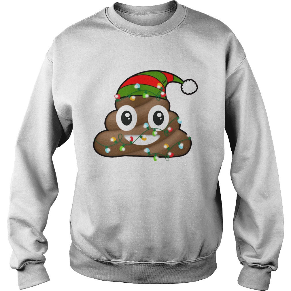 Reindeer Poop Emoji Cute Merry Christmas Red Sweatshirt