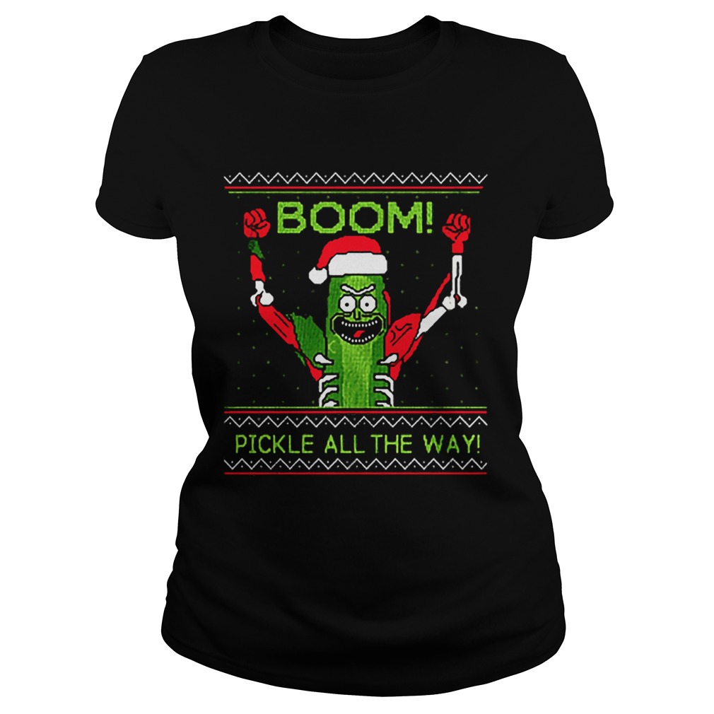 Rick and Morty Boom Pickle All The Way Christmas Classic Ladies