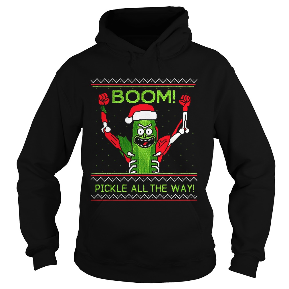 Rick and Morty Boom Pickle All The Way Christmas Hoodie