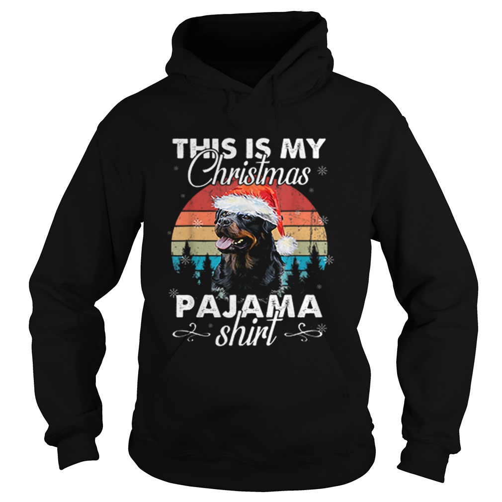 Rottweiler Dog This Is My Christmas Pajama Shirt Vintage Hoodie