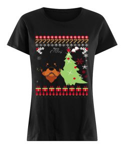 Rottweiler Ugly Christmas  Classic Women's T-shirt