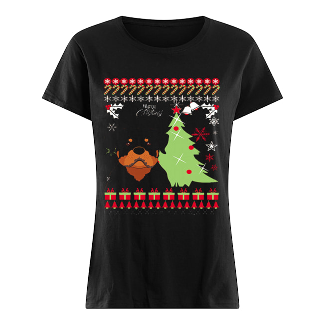 Rottweiler Ugly Christmas Classic Women's T-shirt