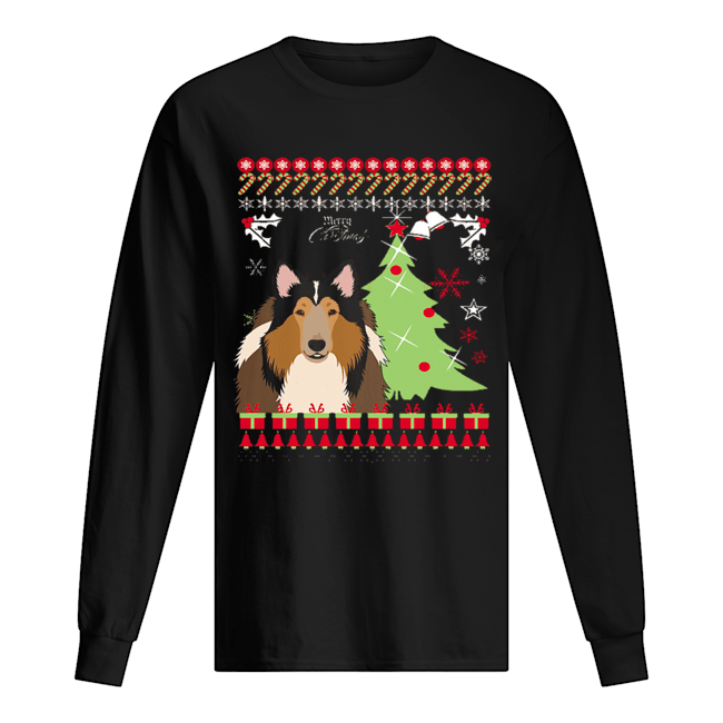 Rough collie Ugly Christmas Long Sleeved T-shirt 