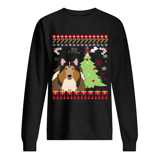 Rough collie Ugly Christmas Unisex Sweatshirt