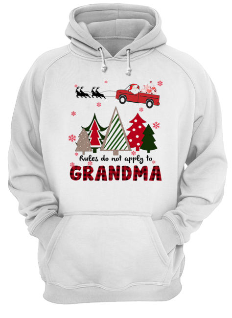 Rules Do Not Apply To Grandma Funny Christmas Unisex Hoodie