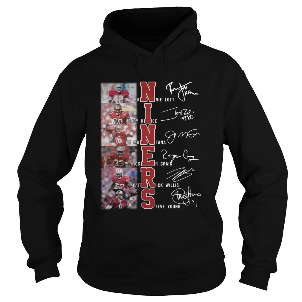 San Francisco 49ers Ronnie Lott Jerry Rice Joe Montana Roger Craig Patrick Willis Steve Young Signa Hoodie