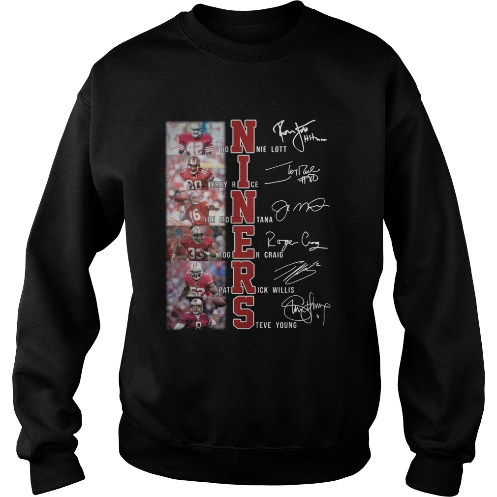 San Francisco 49ers Ronnie Lott Jerry Rice Joe Montana Roger Craig Patrick Willis Steve Young Signa Sweatshirt