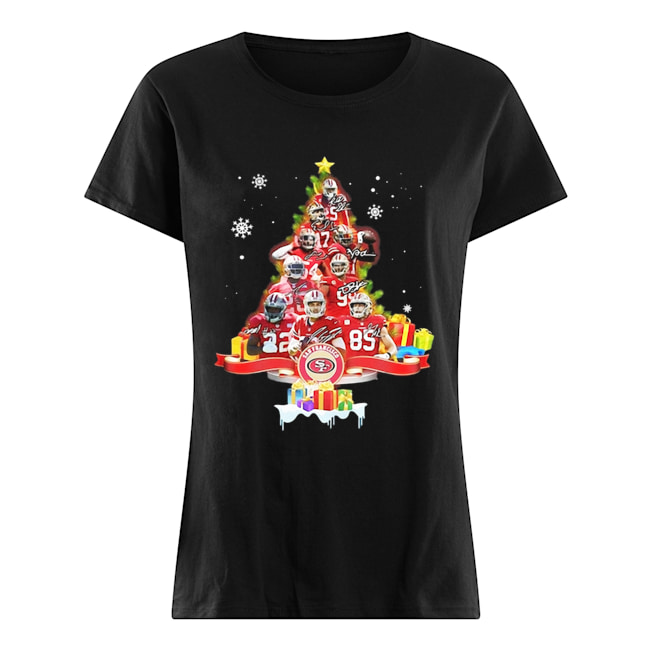 San Francisco 49ers Signatures Christmas Tree Classic Women's T-shirt