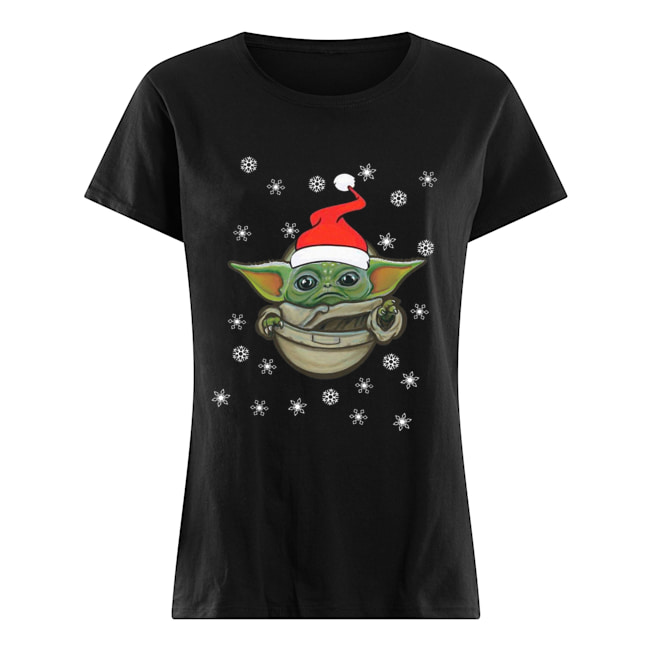 Santa Baby Yoda Snow Christmas Classic Women's T-shirt