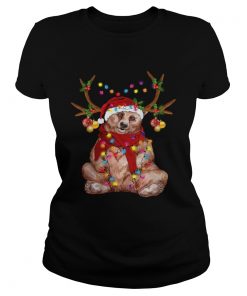 Santa Bear Reindeer Light Christmas  Classic Ladies