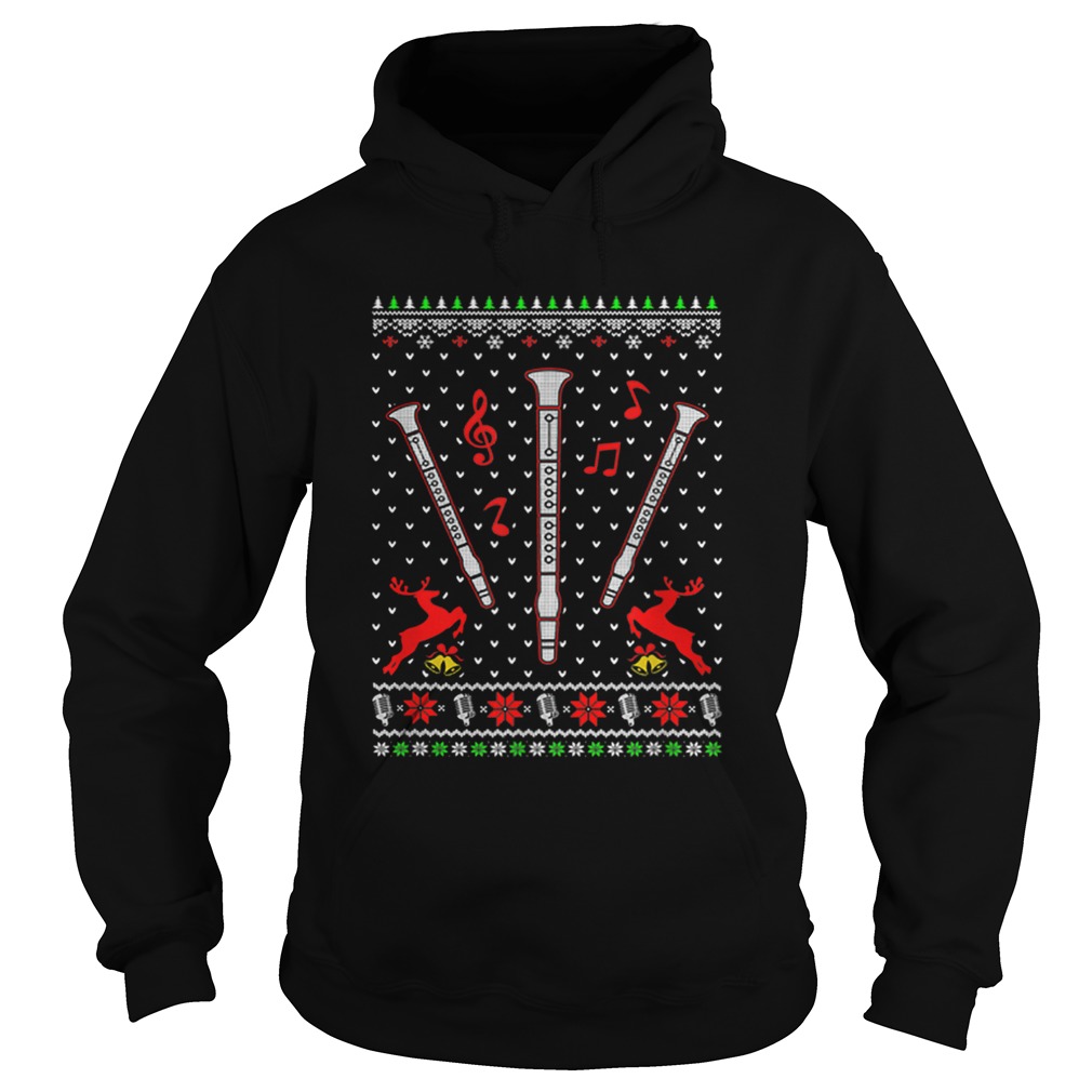 Santa Clarinet Ugly Christmas Hoodie