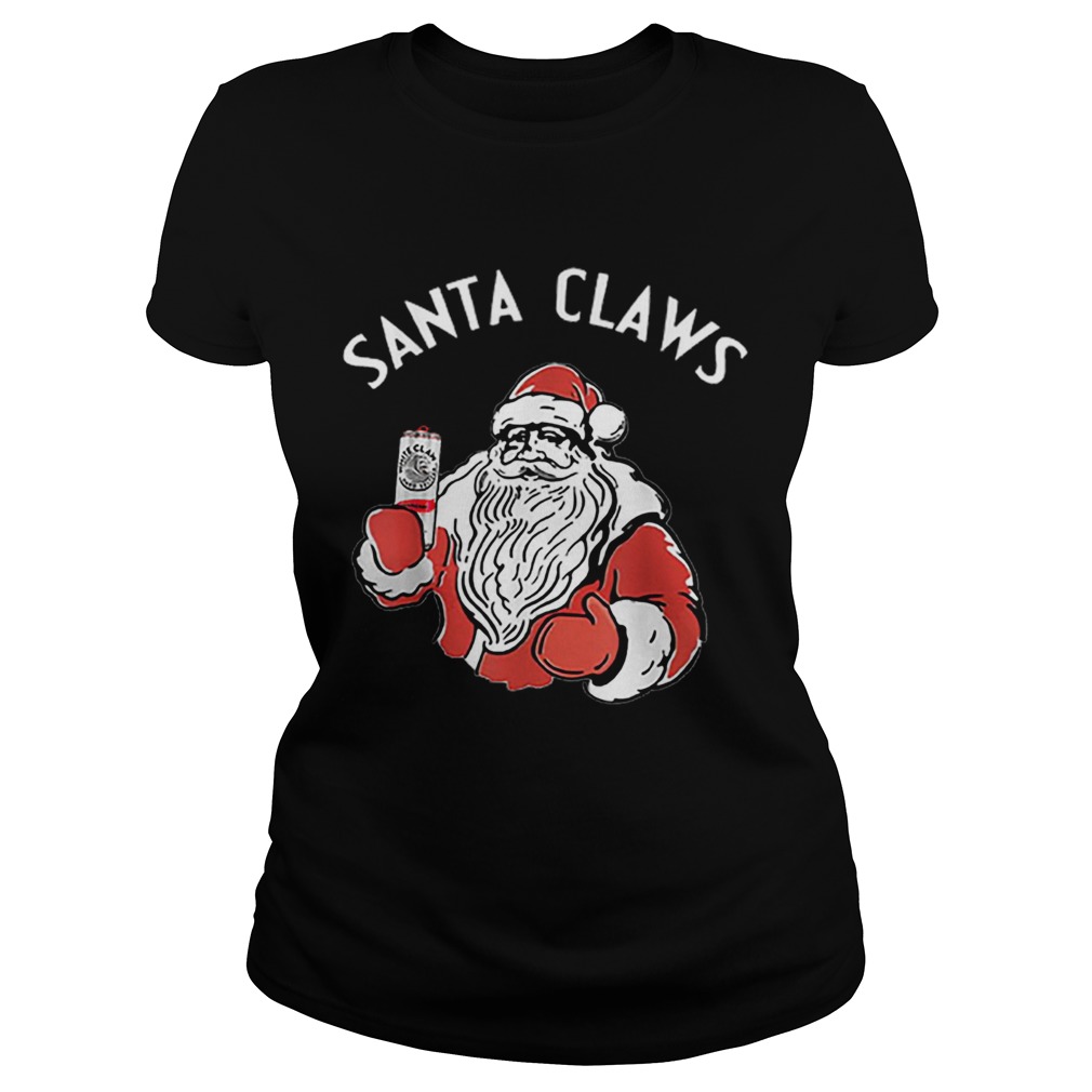 Santa Claws Christmas White Claw Hard Seltzer Classic Ladies