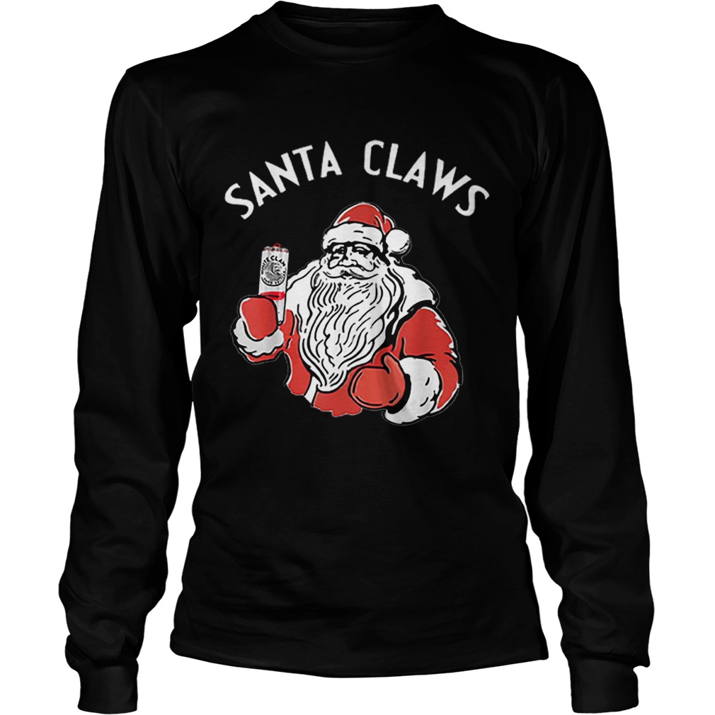 Santa Claws Christmas White Claw Hard Seltzer LongSleeve