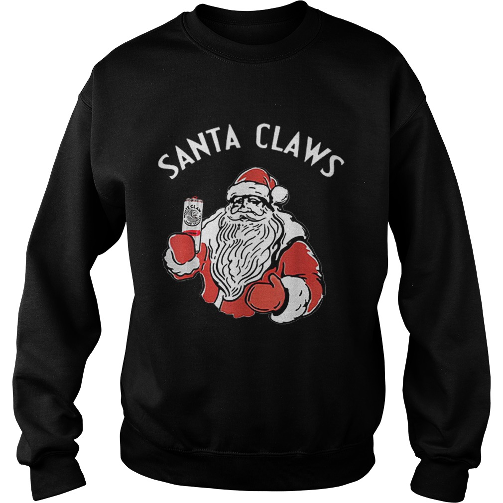 Santa Claws Christmas White Claw Hard Seltzer Sweatshirt