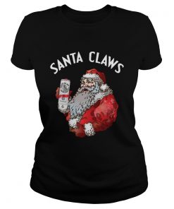 Santa Claws White Claw Christmas Drinking Funny  Classic Ladies