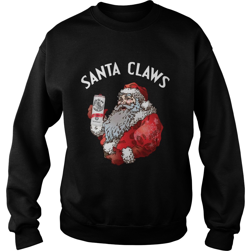 Santa Claws White Claw Christmas Drinking Funny Sweatshirt