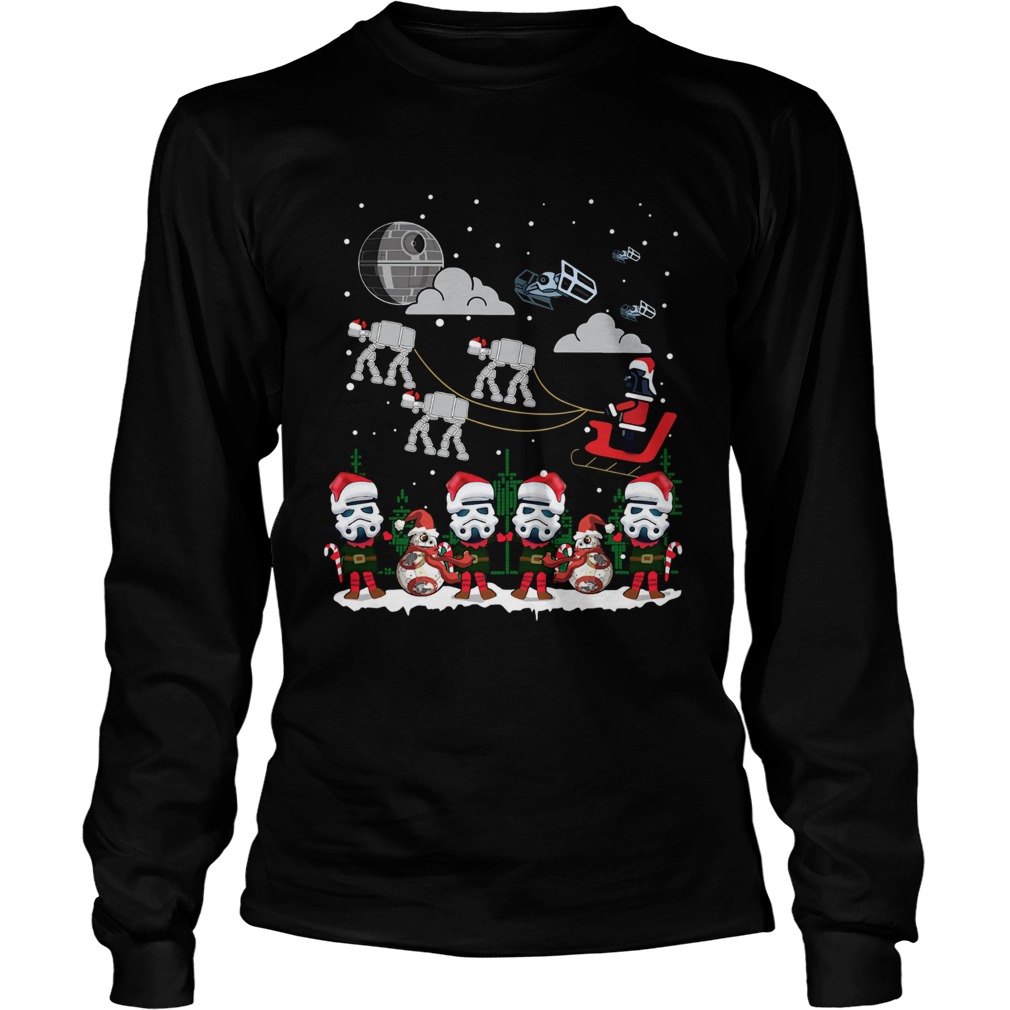 Santa Darth Vader Star Wars Stormtrooper Ugly Christmas LongSleeve