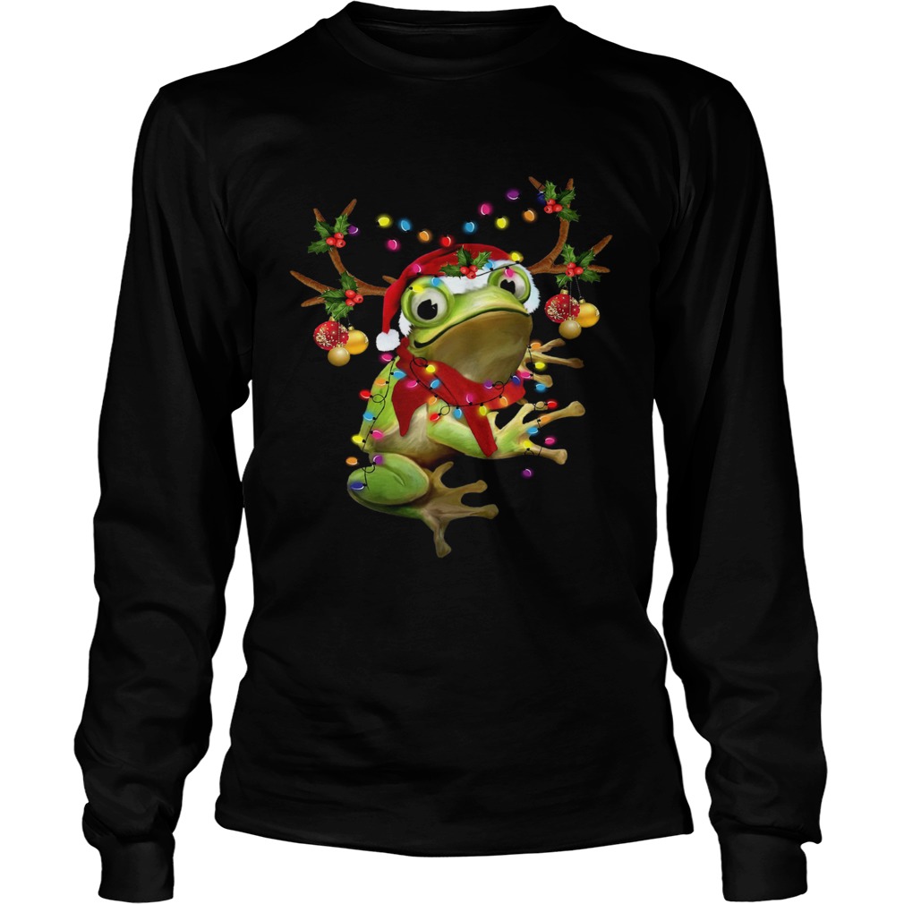 Santa Frog Reindeer Light Christmas LongSleeve