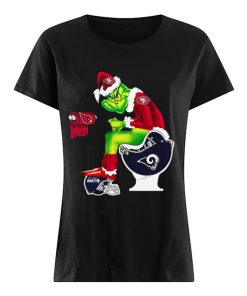 Santa Grinch San Francisco 49ers Los Angeles Rams Seattle Seahawks Arizona Cardinals Toilet  Classic Women's T-shirt