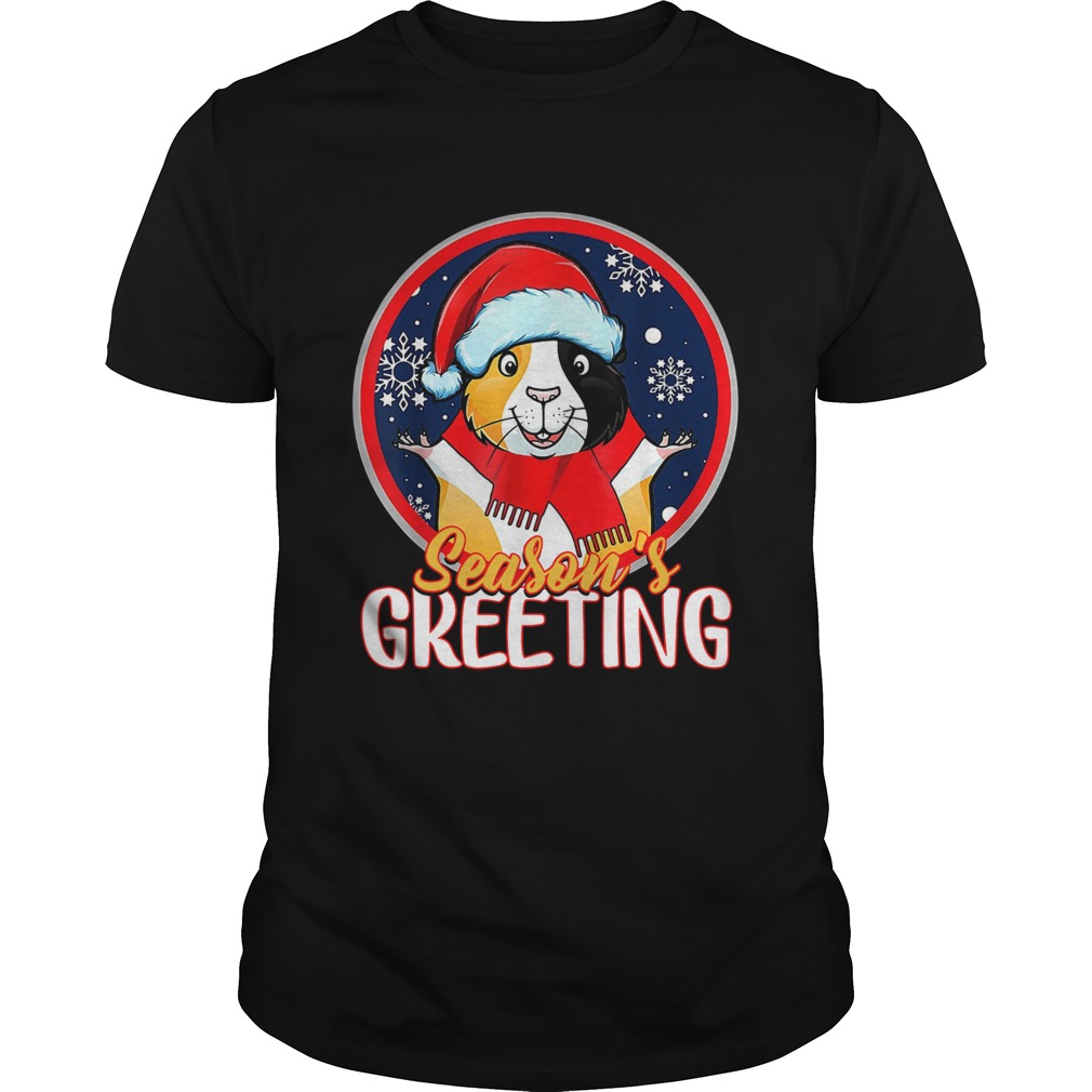 Santa Guinea Pig Seasons Greeting Christmas shirt