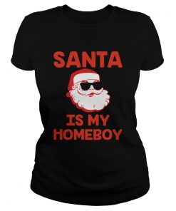 Santa Is My Homeboy Red Santa Sunglasses Funny Holiday  Classic Ladies