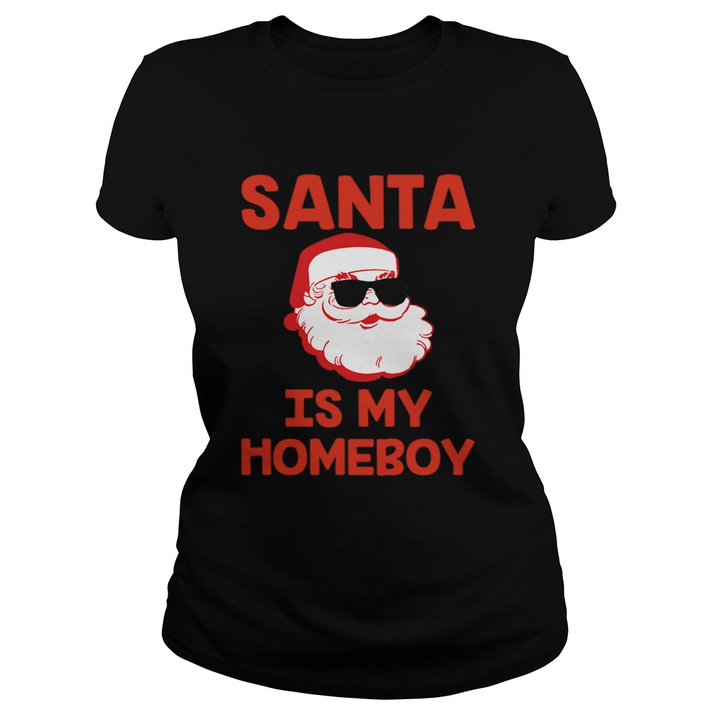 Santa Is My Homeboy Red Santa Sunglasses Funny Holiday Classic Ladies