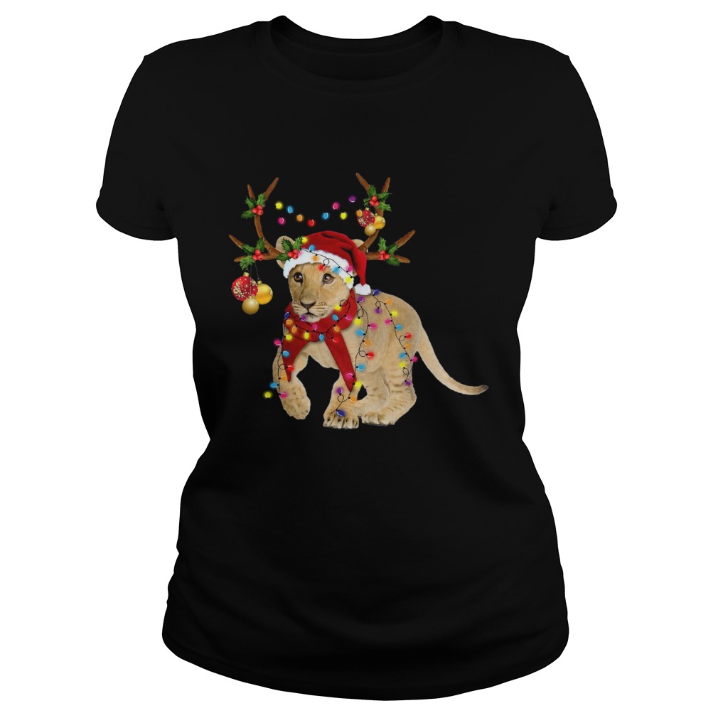 Santa Lion Reindeer Light Christmas Classic Ladies