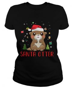 Santa Otter Christmas  Classic Ladies