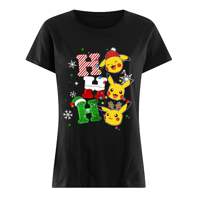 Santa Pikachu ho ho ho christmas Classic Women's T-shirt