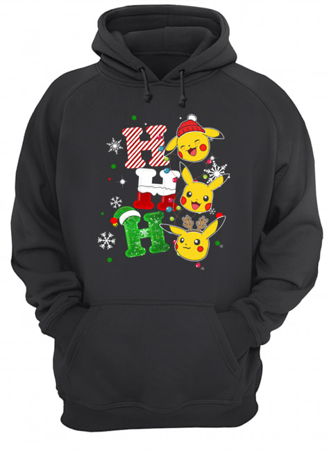 Santa Pikachu ho ho ho christmas Unisex Hoodie