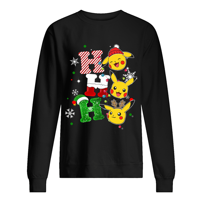 Santa Pikachu ho ho ho christmas Unisex Sweatshirt