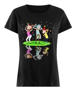 Santa Rick Sanchez Morty Smith Summer Smith dancing water reflection  Classic Women's T-shirt