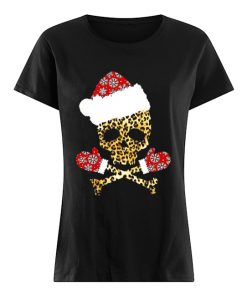 Santa Skull Leopard Christmas  Classic Women's T-shirt