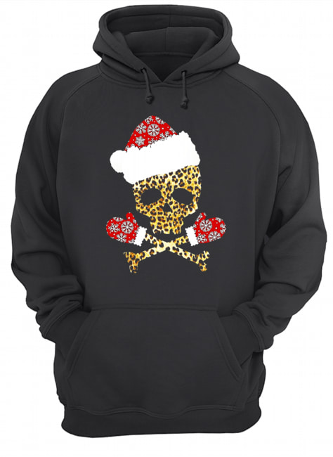 Santa Skull Leopard Christmas Unisex Hoodie