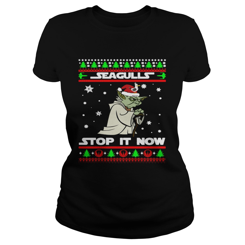 Santa Yoda Seagulls stop it now Christmas Classic Ladies