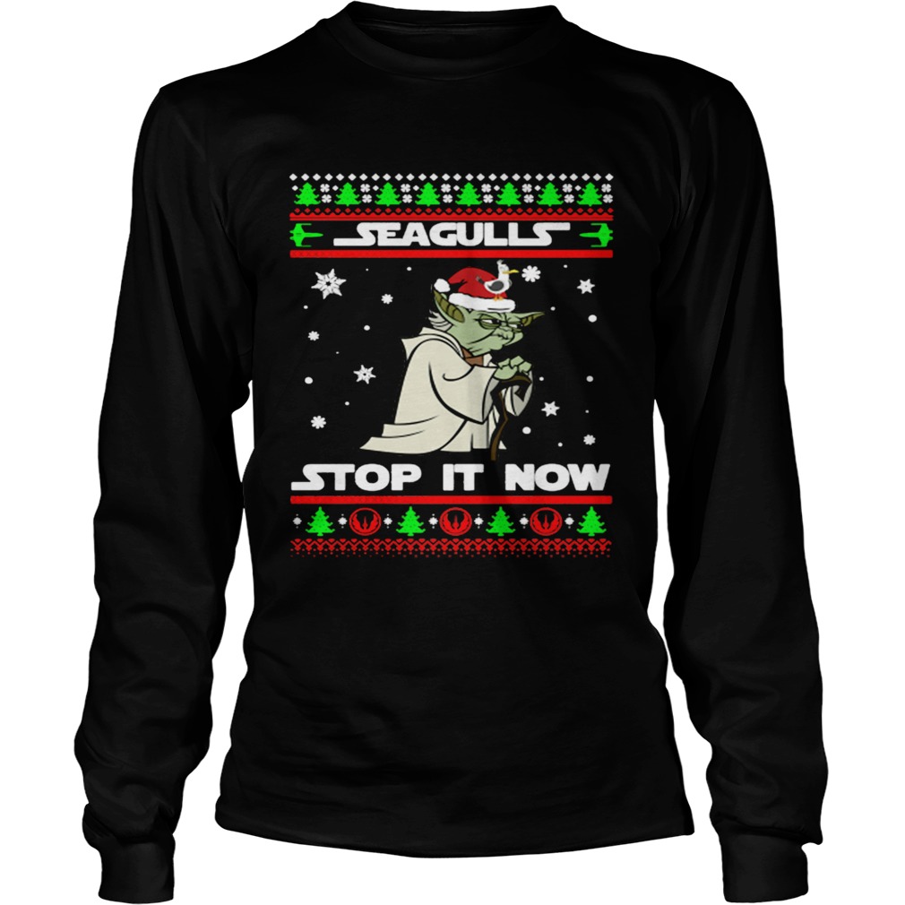 Santa Yoda Seagulls stop it now Christmas LongSleeve