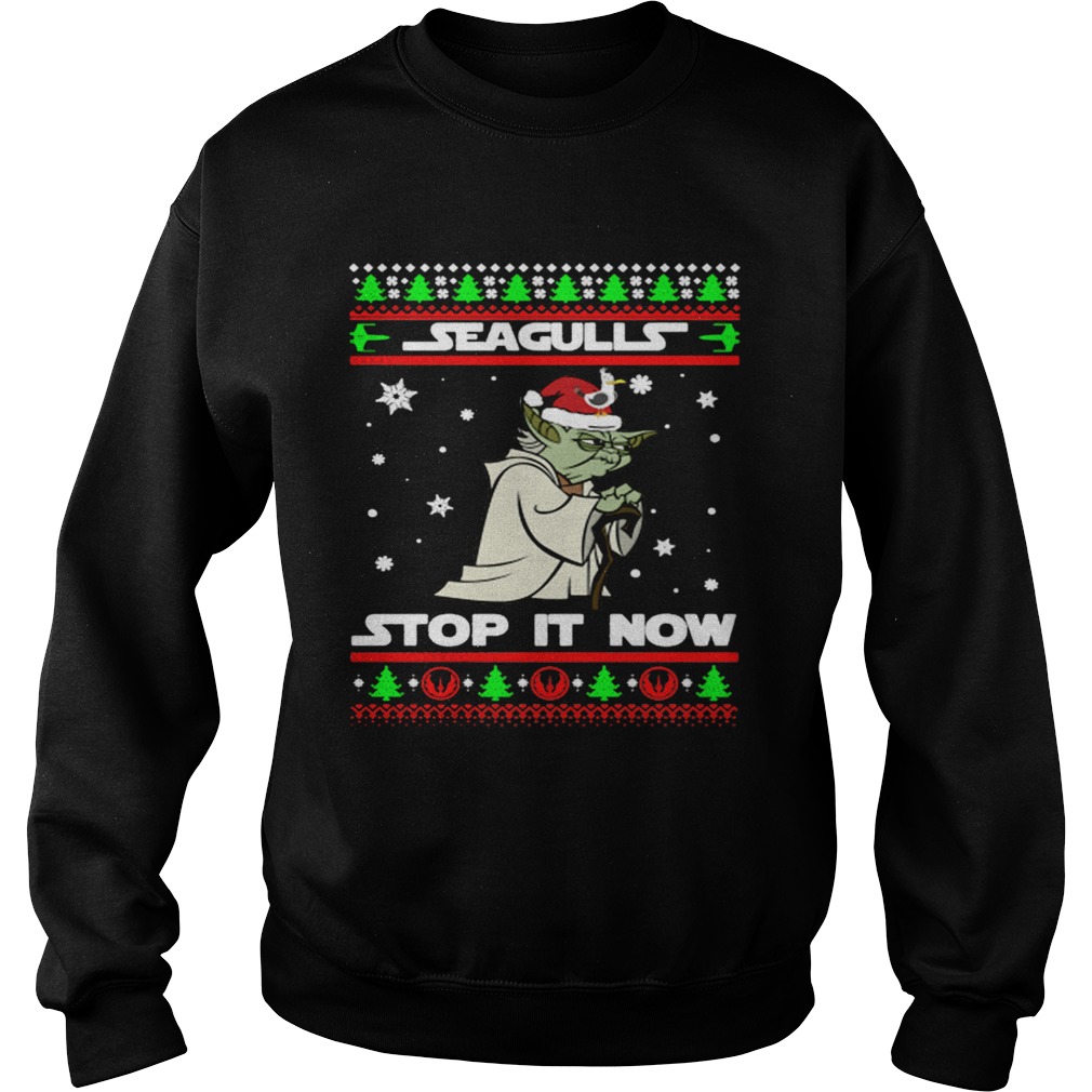 Santa Yoda Seagulls stop it now Christmas Sweatshirt