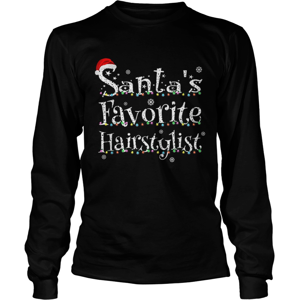 Santas Favorite Hairstylist Xmas Lights LongSleeve