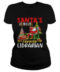 Santas Favorite Librarian Christmas Book Lovers  Classic Ladies