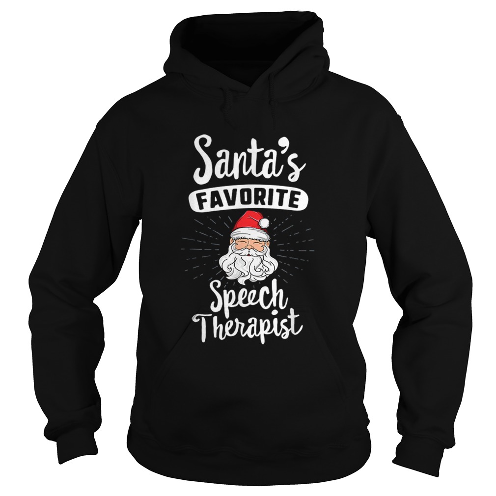 Santas Favorite Speech Therapist SLP Matching Christmas Hoodie