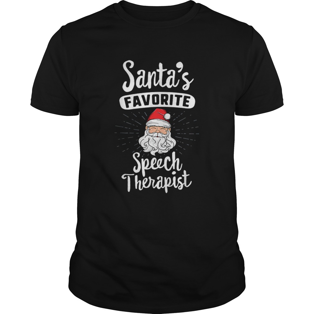 Santas Favorite Speech Therapist SLP Matching Christmas shirt