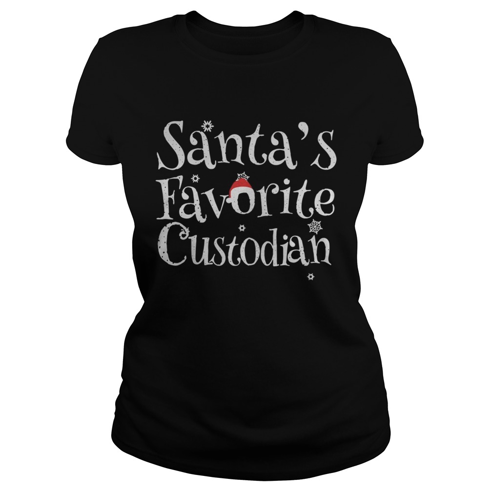 Santas favorite custodian Christmas ugly Classic Ladies