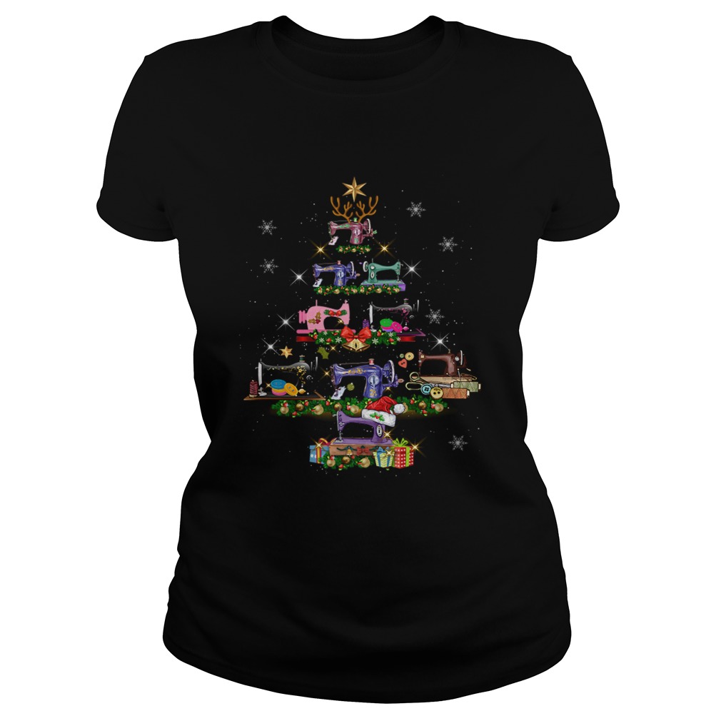 Sewing Christmas Tree Tee Quilting Lovers Sewer Classic Ladies