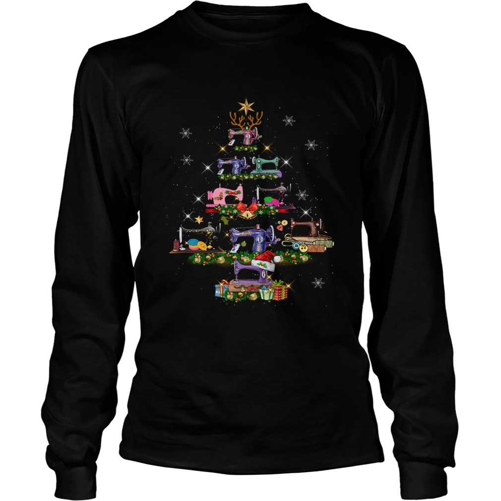 Sewing Christmas Tree Tee Quilting Lovers Sewer LongSleeve