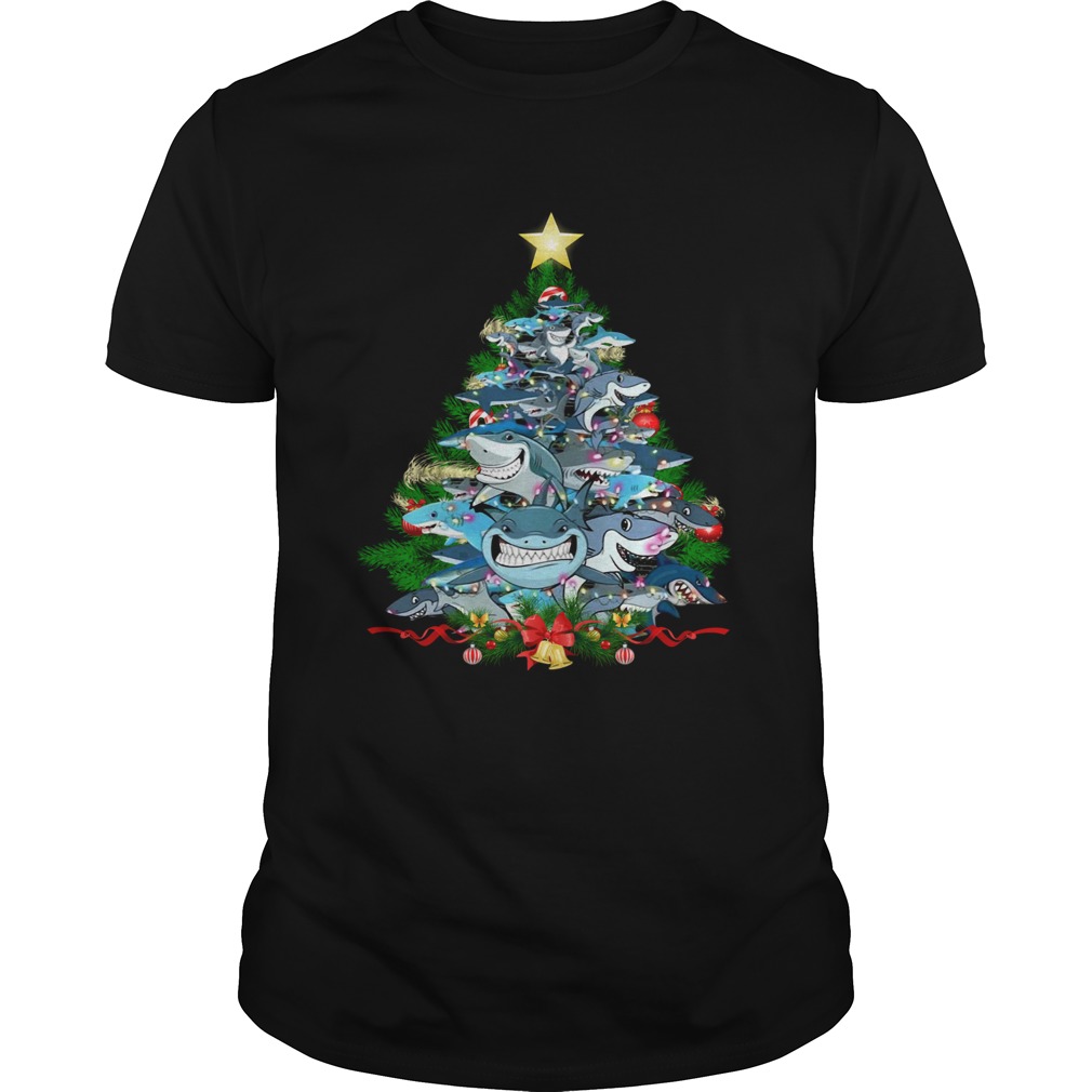 Shark Christmas Tree shirt